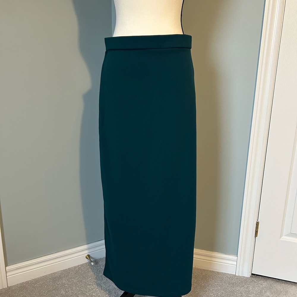 🌸NWOT🌸 SHEIN Dark Teal Maxi Pencil Skirt - Size Large (8/10)